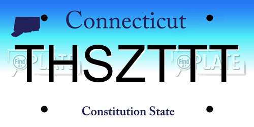 THSZTTT Connecticut License Plate