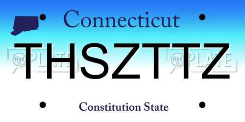 THSZTTZ Connecticut License Plate