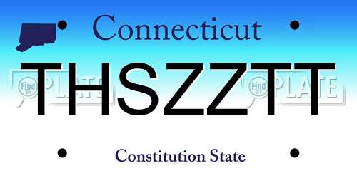 THSZZTT Connecticut License Plate