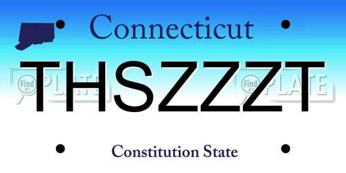 THSZZZT Connecticut License Plate