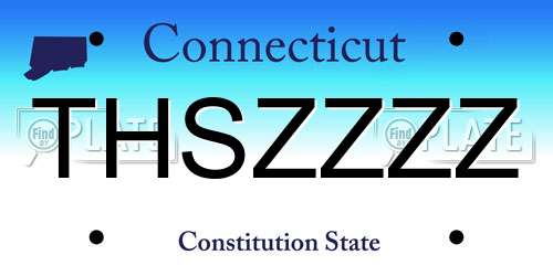 THSZZZZ Connecticut License Plate