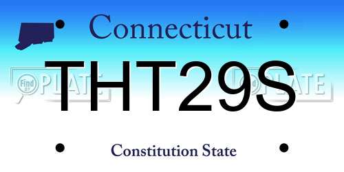 THT29S Connecticut License Plate