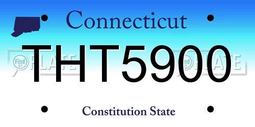 THT5900 Connecticut License Plate
