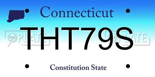 THT79S Connecticut License Plate