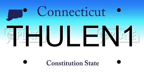 THULEN1 Connecticut License Plate