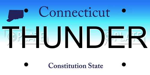 THUNDER Connecticut License Plate