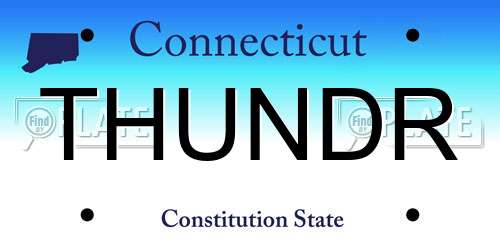 THUNDR Connecticut License Plate