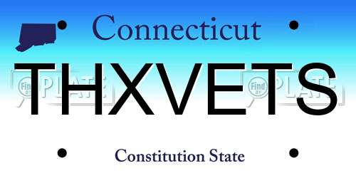THXVETS Connecticut License Plate