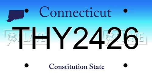 THY2426 Connecticut License Plate