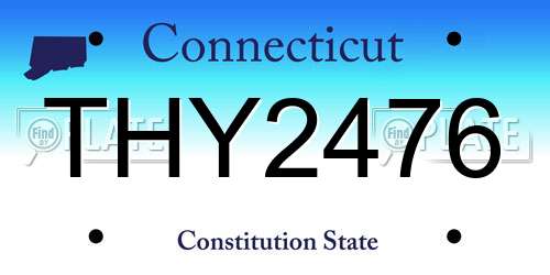 THY2476 Connecticut License Plate