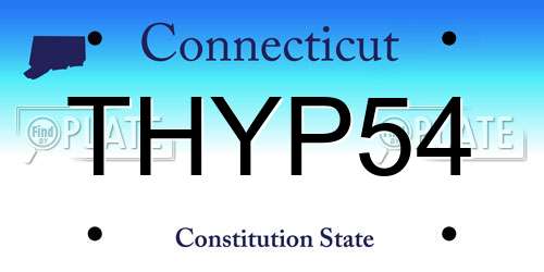 THYP54 Connecticut License Plate