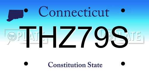 THZ79S Connecticut License Plate