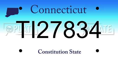 TI27834 Connecticut License Plate