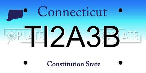 TI2A3B Connecticut License Plate