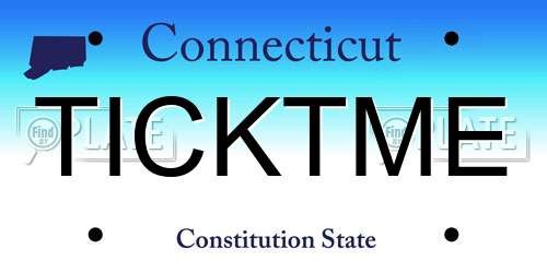 TICKTME Connecticut License Plate
