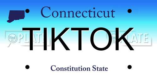 TIKTOK Connecticut License Plate