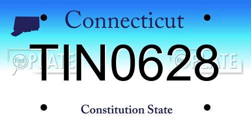 TIN0628 Connecticut License Plate