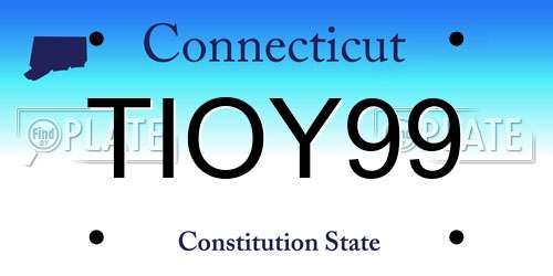 TIOY99 Connecticut License Plate
