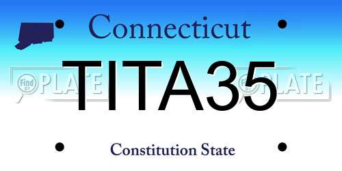 TITA35 Connecticut License Plate