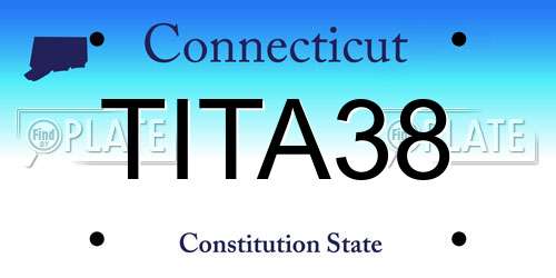 TITA38 Connecticut License Plate