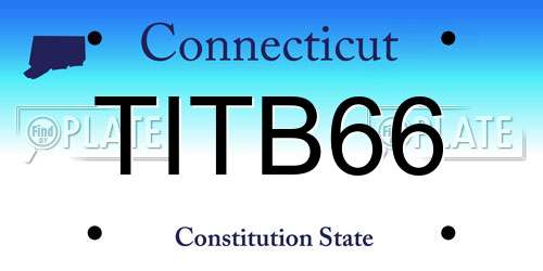 TITB66 Connecticut License Plate