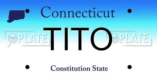 TITO Connecticut License Plate
