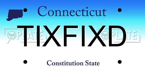 TIXFIXD Connecticut License Plate