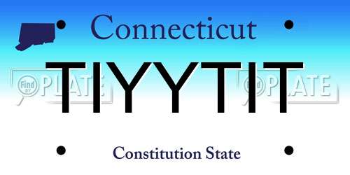 TIYYTIT Connecticut License Plate