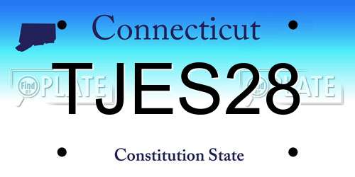 TJES28 Connecticut License Plate