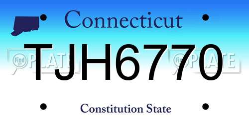 TJH6770 Connecticut License Plate