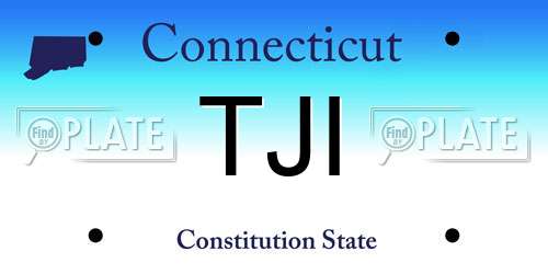 TJI Connecticut License Plate