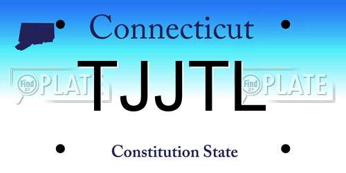 TJJTL Connecticut License Plate