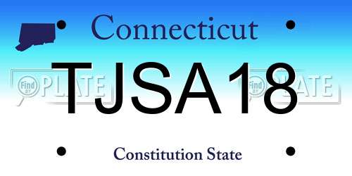 TJSA18 Connecticut License Plate