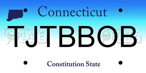 TJTBBOB Connecticut License Plate