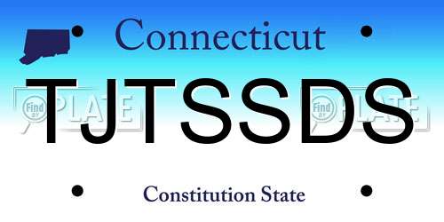 TJTSSDS Connecticut License Plate