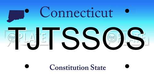TJTSSOS Connecticut License Plate