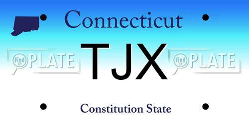 TJX Connecticut License Plate