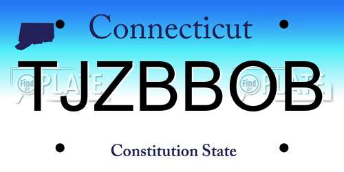 TJZBBOB Connecticut License Plate