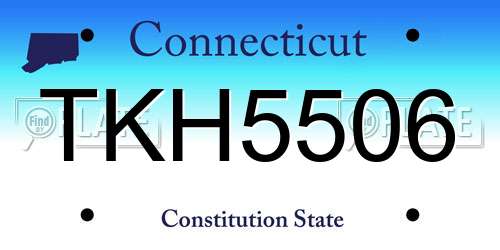 TKH5506 Connecticut License Plate