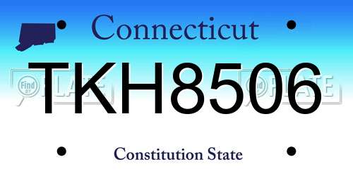 TKH8506 Connecticut License Plate