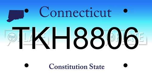 TKH8806 Connecticut License Plate