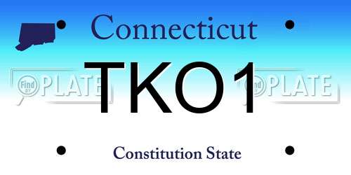 TKO1 Connecticut License Plate
