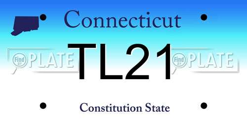 TL21 Connecticut License Plate