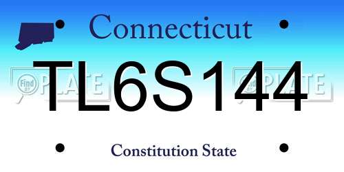 TL6S144 Connecticut License Plate