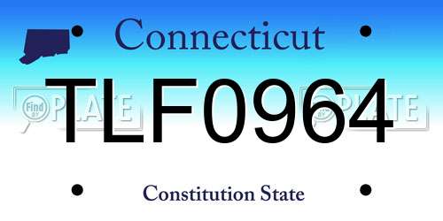 TLF0964 Connecticut License Plate