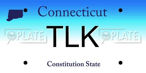 TLK Connecticut License Plate