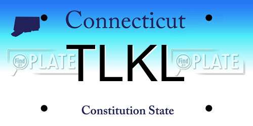 TLKL Connecticut License Plate