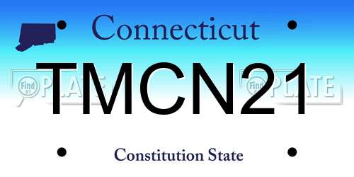 TMCN21 Connecticut License Plate