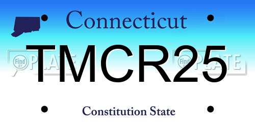 TMCR25 Connecticut License Plate