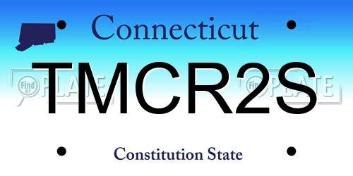 TMCR2S Connecticut License Plate